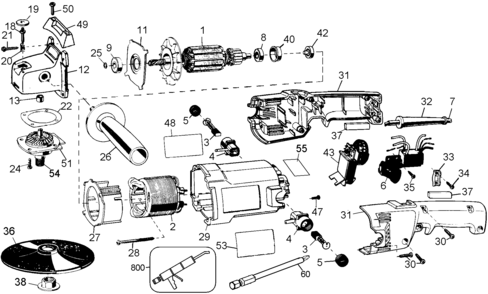 Page A Diagram and Parts List for DW849-B2 1 DeWALT Sander Polisher