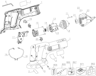 Part Location Diagram of 649790-00 DeWALT WARNING LABEL (SPA)