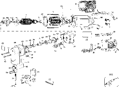 Page A Diagram and Parts List for DW897 Type 3 DeWALT Nibbler & Shears