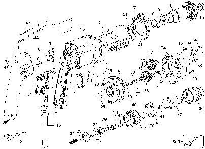 Page A Diagram and Parts List for DW266 Type 4 DeWALT Screwdriver