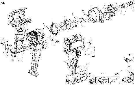 Page A Diagram and Parts List for DCF886B Type 3 DeWALT Impact Driver