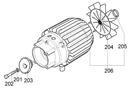 Default 3 Diagram and Parts List for SW19-B3 Type 1 DeWALT Pressure Washer