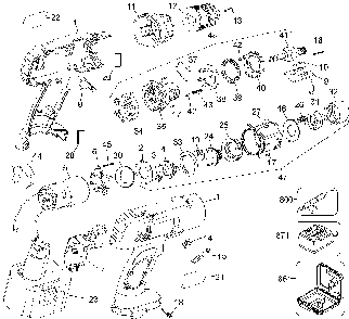 Exploded Diagram A Diagram and Parts List for D953K-04 Type 2 DeWALT Drill