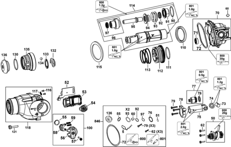Part Location Diagram of N028619 DeWALT BRUSH HOLDER ASSY