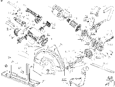 Page A Diagram and Parts List for D28755 Type 2 DeWALT Circular Saw