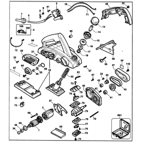 Planer Diagram and Parts List for DW680KTY1  DeWALT Planer Jointer