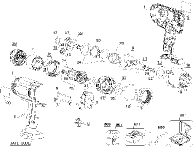 Page A Diagram and Parts List for DW059HB Type 2 DeWALT Wrench