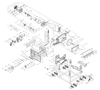 Exploded Diagram B Diagram and Parts List for DWE7485 Type 3 DeWALT Table Saw
