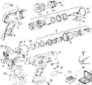 Exploded Diagram A Diagram and Parts List for D962K2-04 Type 1 DeWALT Cordless Drill