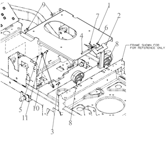 Seat Plate Diagram and Parts List for DXGZ148P (47AHBCA6038)(2022) DeWALT Lawn Tractor
