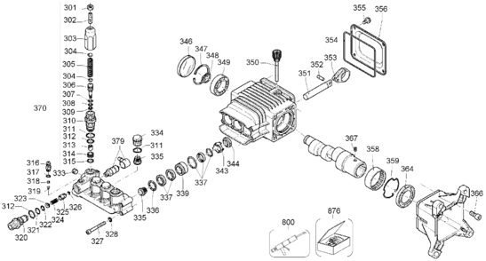 AR RSV4G36 Pump Diagram and Parts List for DP3750IC Type 1 DeWALT Pressure Washer