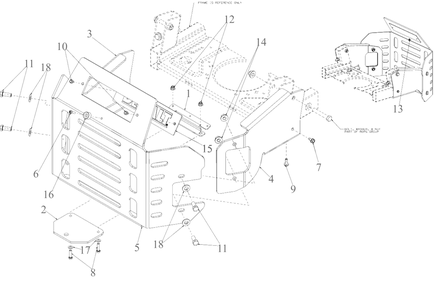 Bumper Diagram and Parts List for DXGZ148P (47AHBCA6038)(2022) DeWALT Lawn Tractor