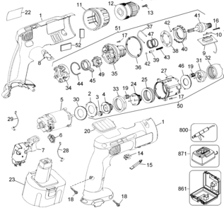 Page A Diagram and Parts List for DW998K 1 DeWALT Boring Machine