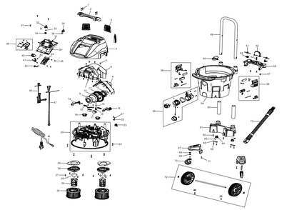 Exploded Diagram A Diagram and Parts List for DWV015 Type 1 DeWALT Dust Collector