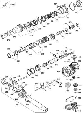 Page B Diagram and Parts List for D25500K 1 DeWALT Hammer