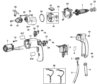 Part Location Diagram of 186209-01 DeWALT CORD SET