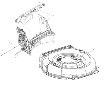 Deck Assembly Diagram and Parts List for DCMWSP244U2 (181EU2C2738)(2022) DeWALT Lawn Mower