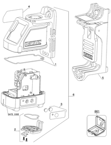 Part Location Diagram of N566016 DeWALT Housing, Upper