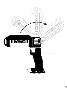 Section 1 Diagram and Parts List for DCL050R Type 12 DeWALT Worklight & Flashlight