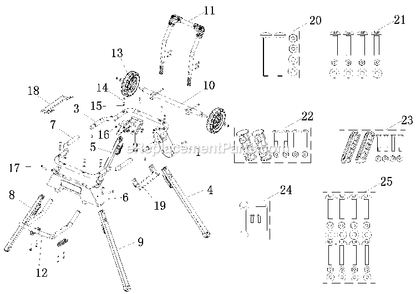 Page A Diagram and Parts List for DWE74911 Type 2 DeWALT Table Saw