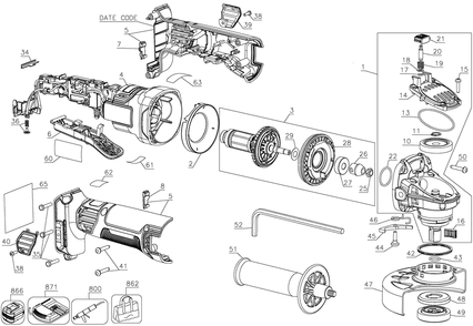 Part Location Diagram of N726389 DeWALT Guard