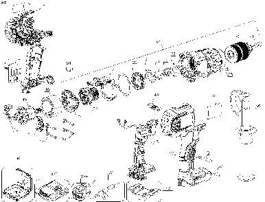 Page A Diagram and Parts List for DCD985L2 Type 2 DeWALT Hammer Drill