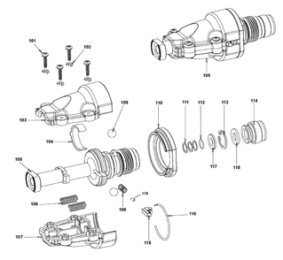 Fig-1 Diagram and Parts List for DFD270SK Type-0 DeWALT Dust Collector