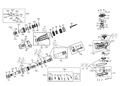 Exploded Diagram A Diagram and Parts List for DCH892X1 Type 1 DeWALT Hammer Drill