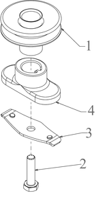 Blade Adapter Diagram and Parts List for DCMWSP244 (18AEU2C2738)(2023) DeWALT Lawn Mower
