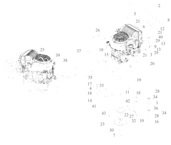 Engine Accessories Diagram and Parts List for DXGX554P (53AL8CS7038)(2021) DeWALT Lawn Tractor