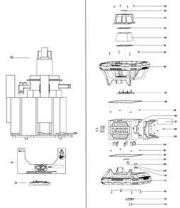 Exploded Diagram A Diagram and Parts List for DW080LGS Type 1 DeWALT Laser Level