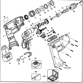 Part Location Diagram of 314738-00 Black and Decker CHUCK KEY
