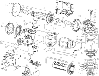 Part Location Diagram of N360859 DeWALT GROUND STRAP