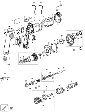 Page A Diagram and Parts List for DW255-AR 2 DeWALT Screwdriver
