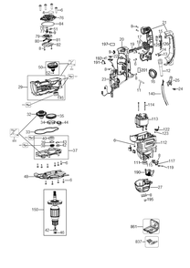 Part Location Diagram of N518647 DeWALT Switch,lock-on