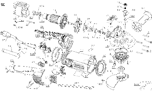 Page A Diagram and Parts List for D28499X Type 3 DeWALT Angle Grinder