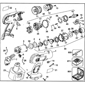 Part Location Diagram of 389025-00 Black and Decker Brush Pair