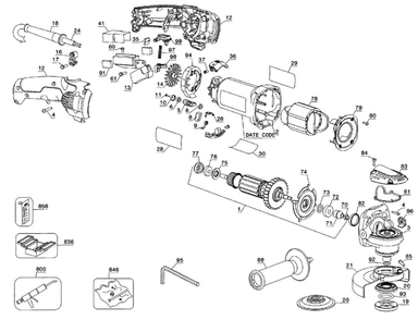 Part Location Diagram of N323899 DeWALT Nameplate