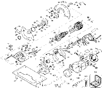 Exploded Diagram A Diagram and Parts List for D364-04 Type 2 DeWALT Circular Saw