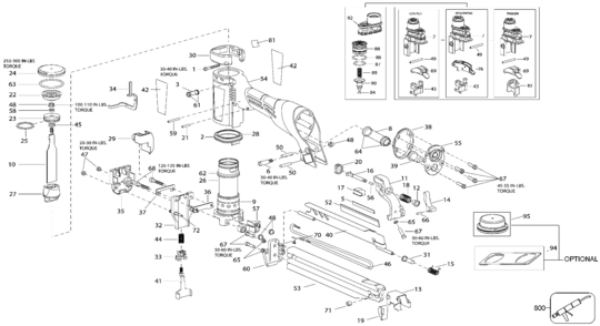 Default Diagram and Parts List for DW450S2 Type 1 DeWALT 
