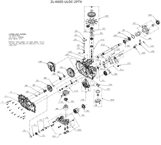 Transmission (Lh) Diagram and Parts List for DXGZ148P (47AHBCA6038)(2022) DeWALT Lawn Tractor