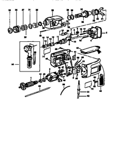 Dewalt Diagram and Parts List for DW523K-04 TYPE 100 DeWALT Hammer Drill