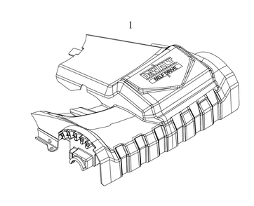 Front Cover Diagram and Parts List for DCMWSP244 (18AEU2C2738)(2023) DeWALT Lawn Mower