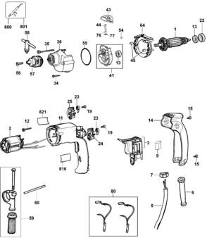 Part Location Diagram of 1006250-01 DeWALT SWITCH