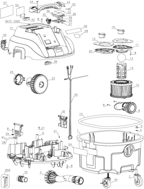 Part Location Diagram of N296522 DeWALT MAIN SWITCH