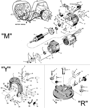 Default 2 Diagram and Parts List for B7740 Type 4 DeWALT Table Saw