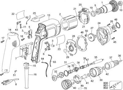 Page A Diagram and Parts List for DW255-B2 1 DeWALT Screwdriver