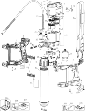Part Location Diagram of N391355 DeWALT VALVE ASSEMBLY