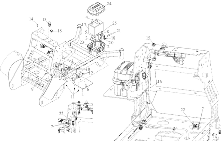 Electrical Diagram and Parts List for DXGX554P (53AL8CS7038)(2021) DeWALT Lawn Tractor