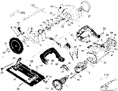 Exploded Diagram A Diagram and Parts List for DW328-46 Type 1 DeWALT Circular Saw